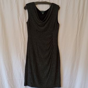 Ralph Lauren Black/Silver Metallic Dress.